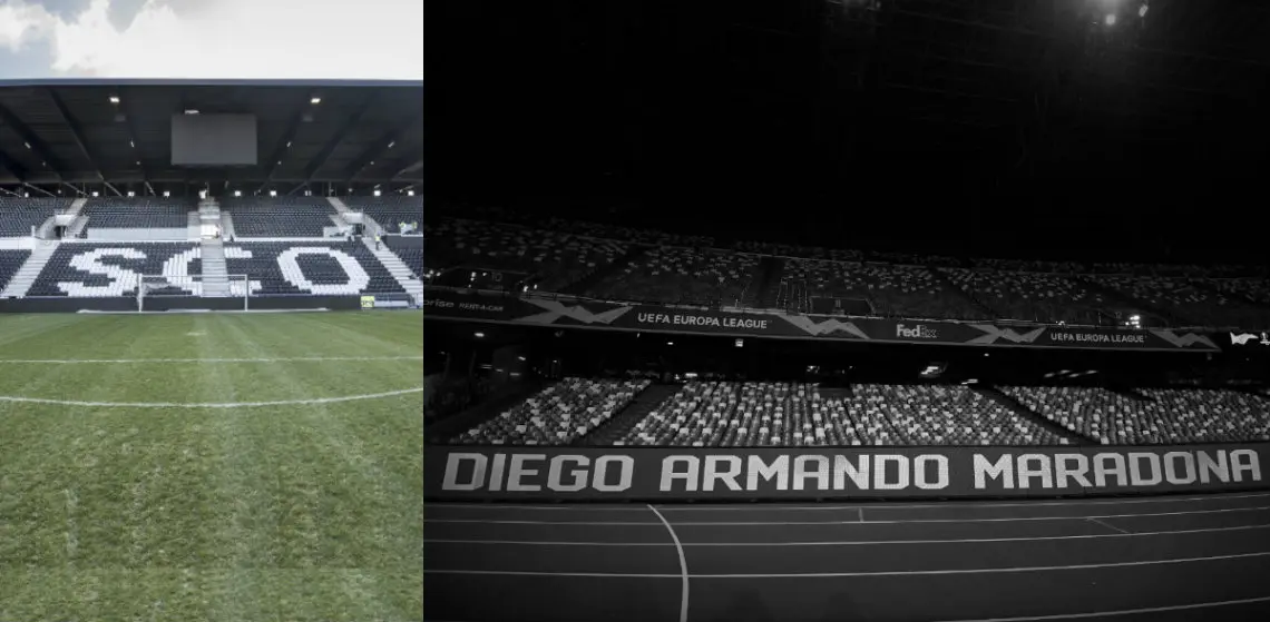 Estadio Raymond Kopa y Diego Armando Maradona.