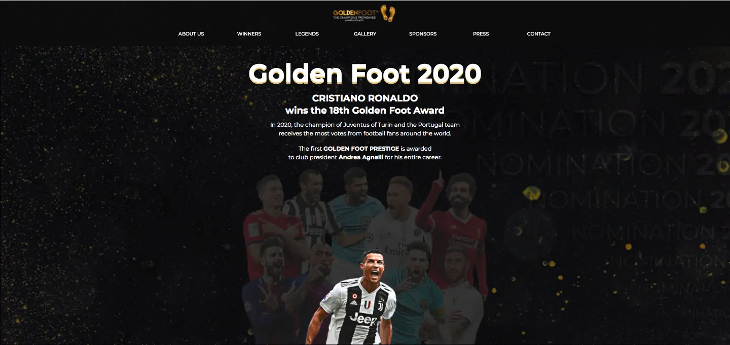 Cristiano Ronaldo se lleva el Golden Foot 2020