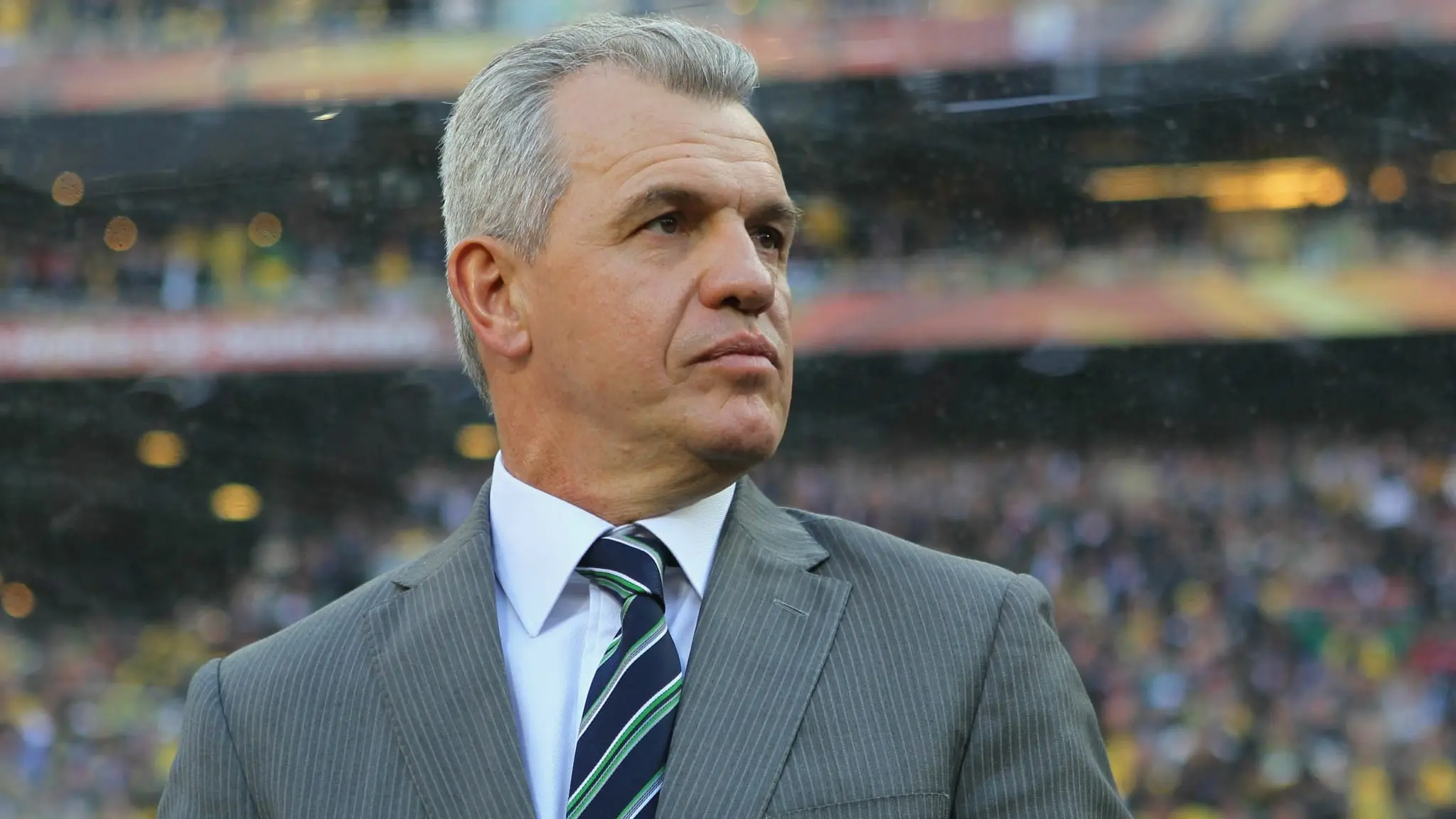 Javier Aguirre en la inauguración del Mundial de Sudáfrica 2010