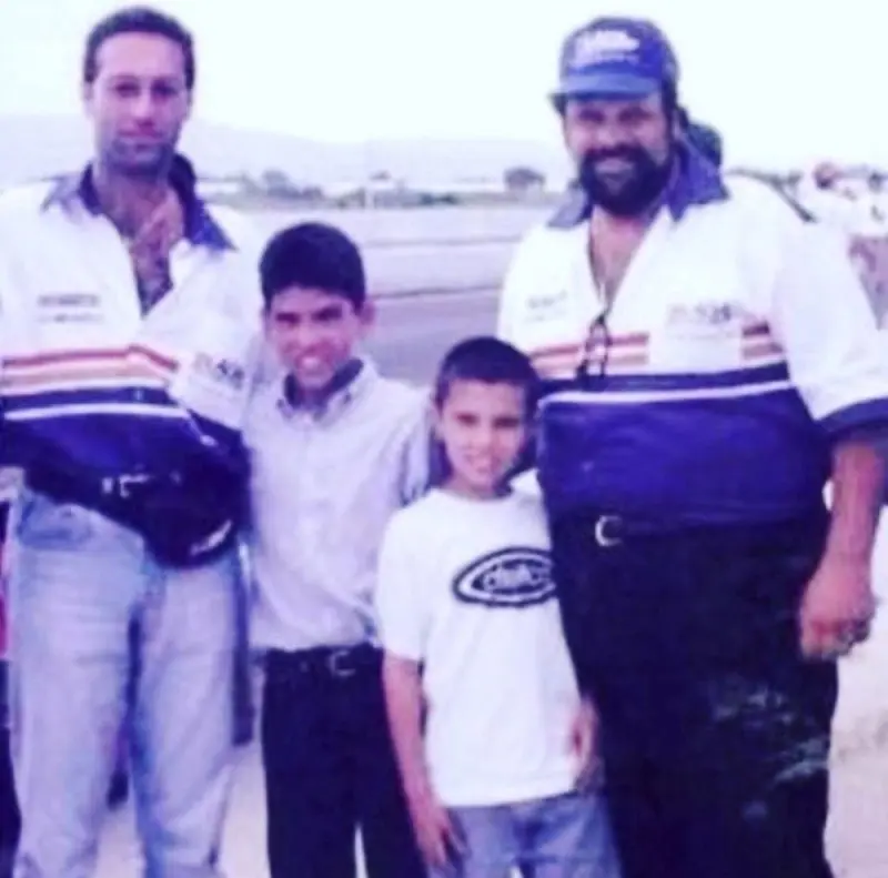 Carlos Slim y Sergio Checo Pérez en 1997 - Instagram @aperezgaribay