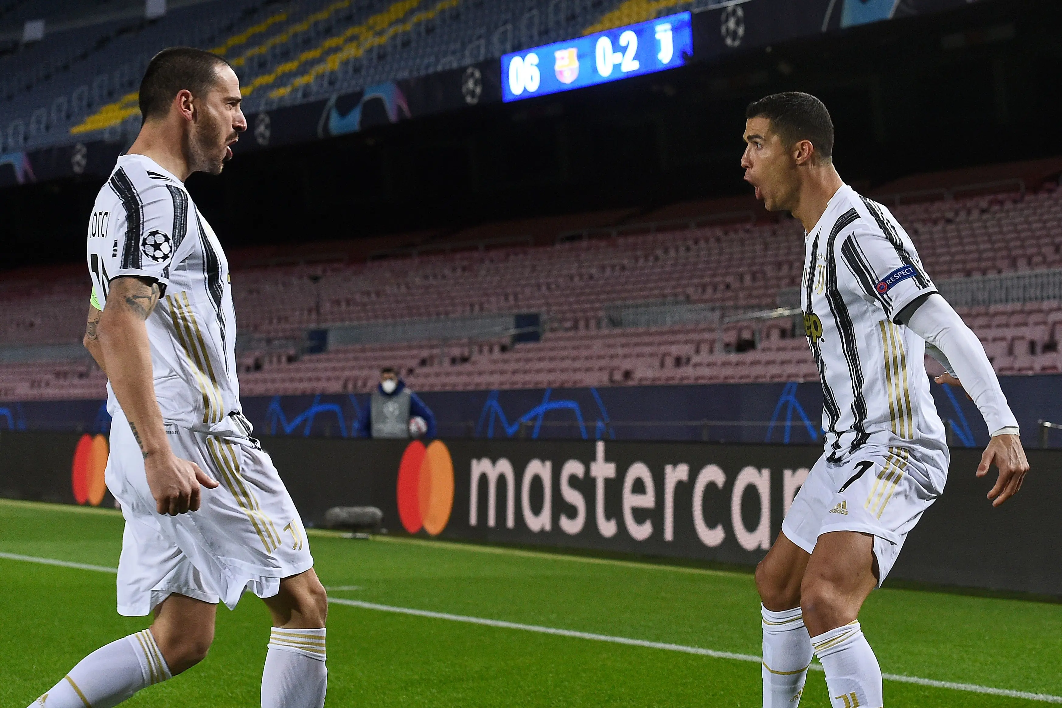 Cristiano Ronaldo y Leonardo Bonucci