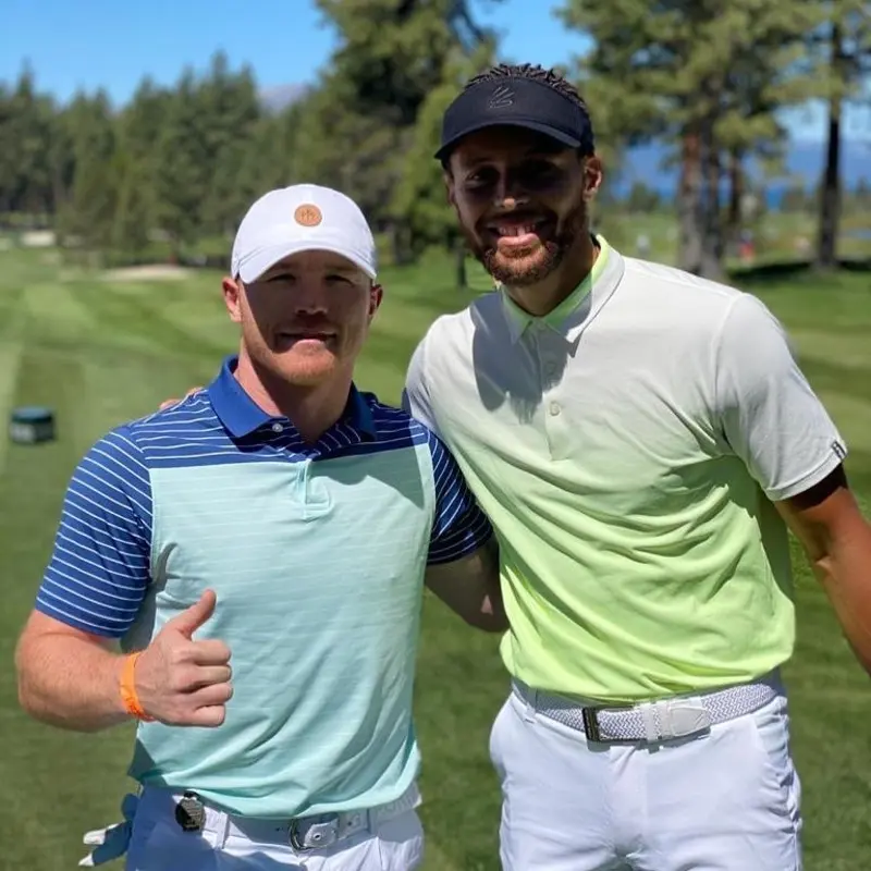 Saúl Canelo Álvarez con Stephen Curry, estrella de la NBA - Instagram @canelo