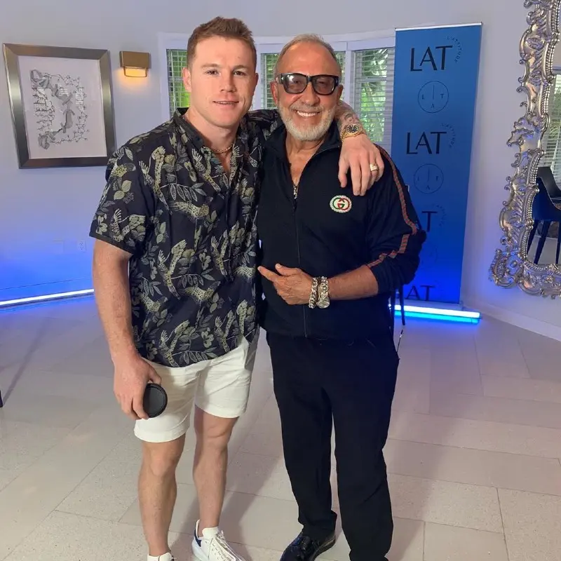 Saúl Canelo Álvarez con Emilio Estefan - Instagram @canelo