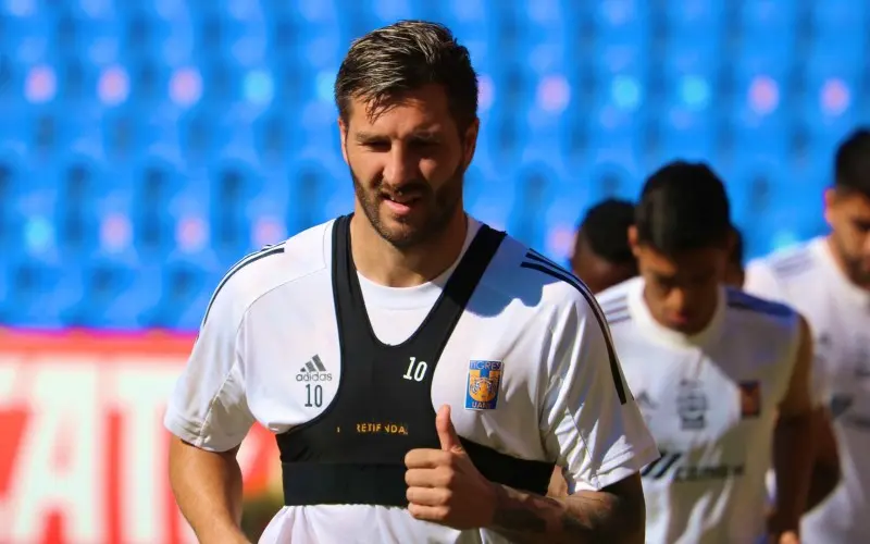 André-Pierre Gignac en un entrenamiento de Tigres - Twitter @TigresOficial