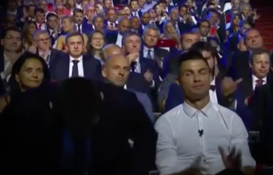 Cristiano Ronaldo y su molestia en la gala de Champions League 2019