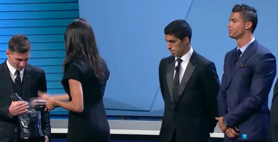 Cristiano Ronaldo compitió con Lionel Messi y Luis Suárez en 2015
