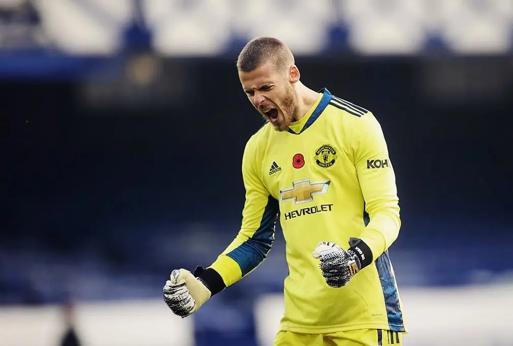 David de Gea festeja con el Manchester United