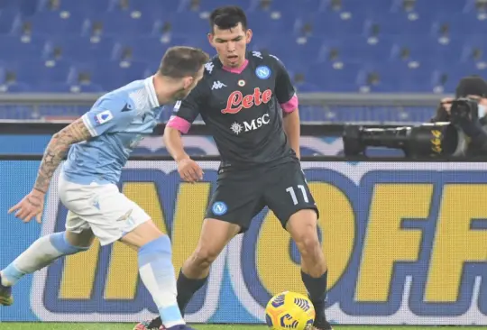 Chucky Lozano no podrá jugar el último partido del año con Napoli