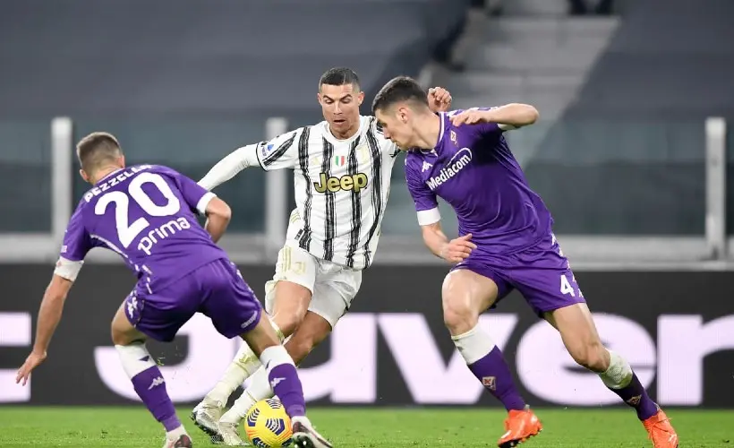 Cristiano Ronaldo en el partido entre Juventus y Fiorentina - Twitter @JuventusFC