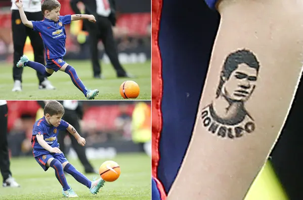 Kai Rooney lleva plasmado a Cristiano Ronaldo