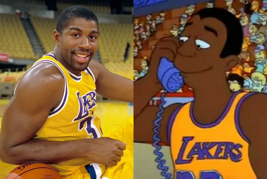 Magic Johnson en los Simpsons