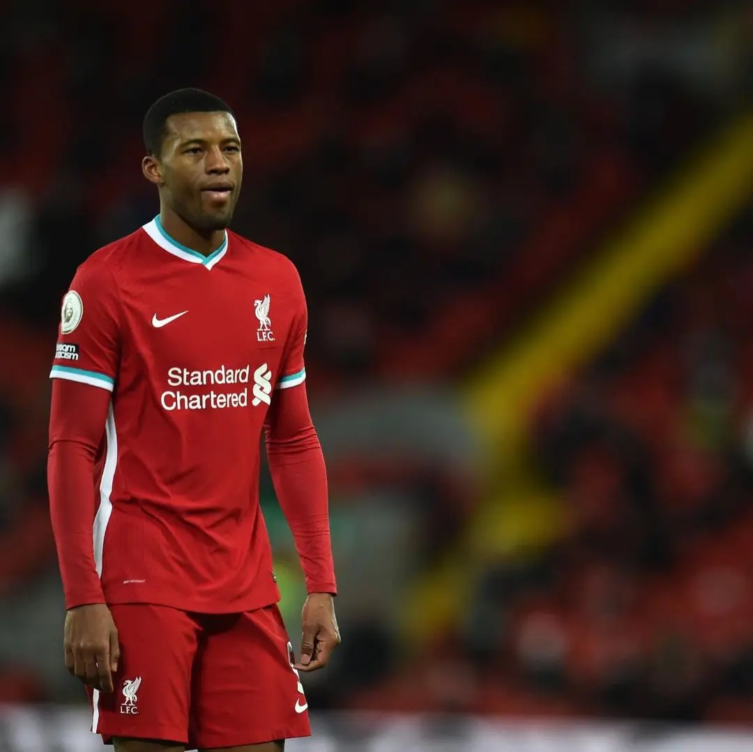 Georginio Wijnaldum en un partido del Liverpool