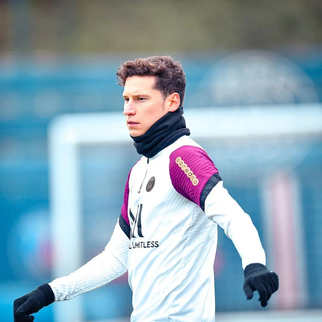 Julian Draxler en un entrenamiento del PSG