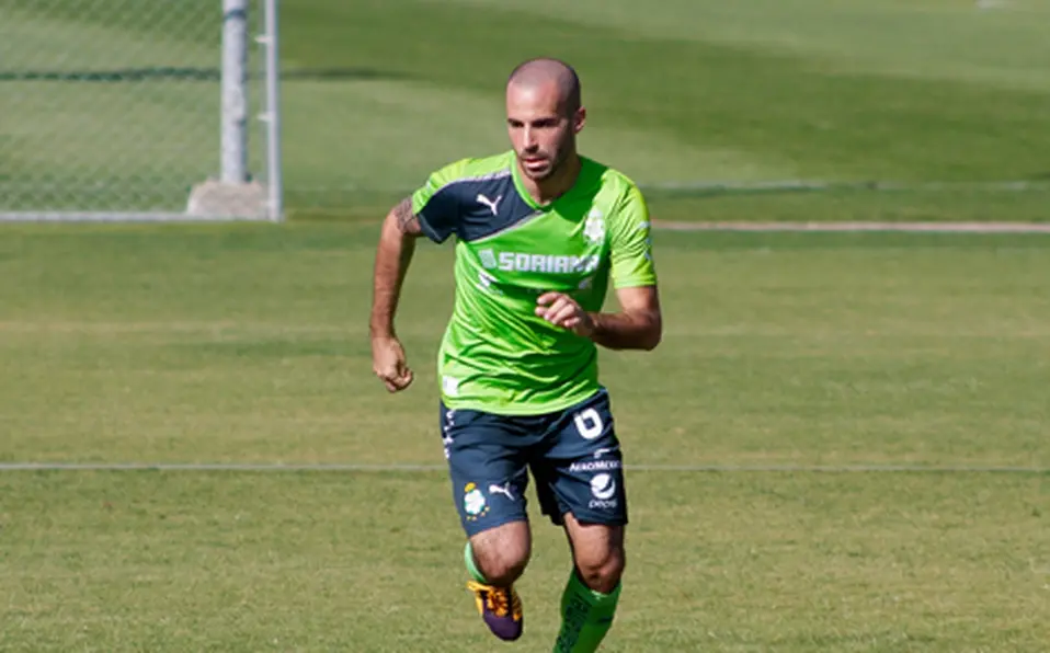 Marc Crosas en un entrenamiento de Santos Laguna