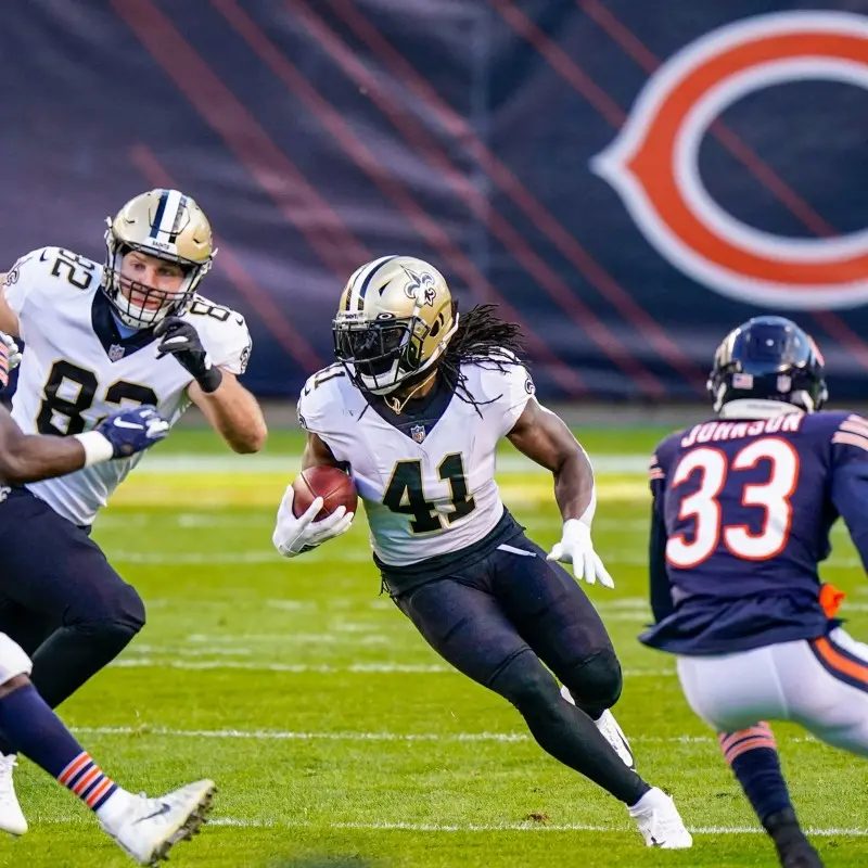 Alvin Kamara en el Chicago Bears vs New Orleans Saints - Facebook New Orleans Saints