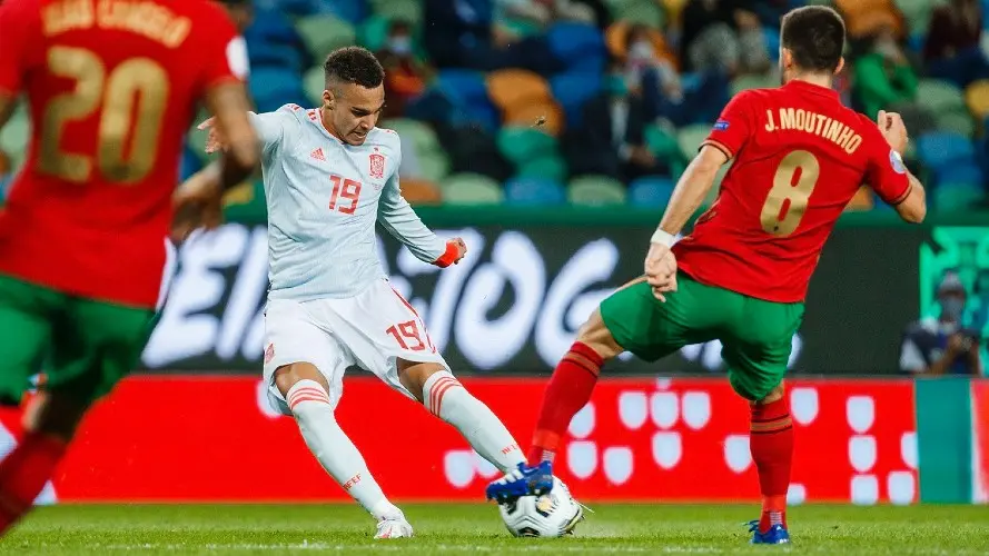 Rodrigo Moreno en el España vs Portugal - Twitter @LUFC