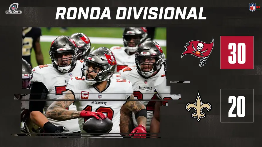 Resultado Tampa Bay Buccaneers vs New Orleans Saints - Twitter @NFLmx