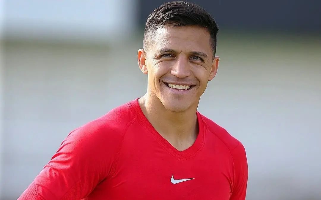Alexis Sánchez durante un entrenamiento