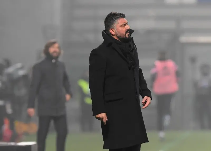 Gennaro Gattuso en la Supercopa de Italia - Twitter @sscnapoliES