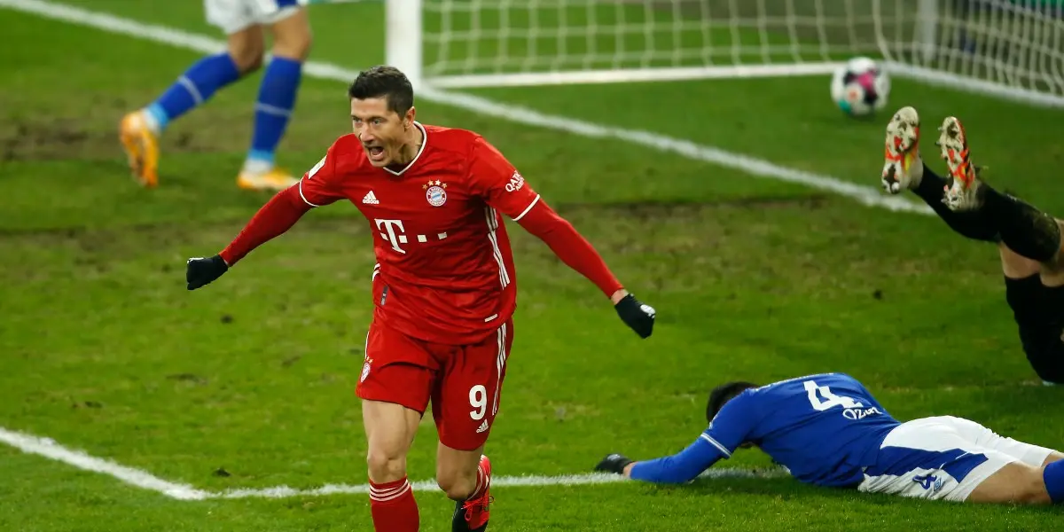 Lewandowski celebra un gol en la Bundesliga - @FCBayern