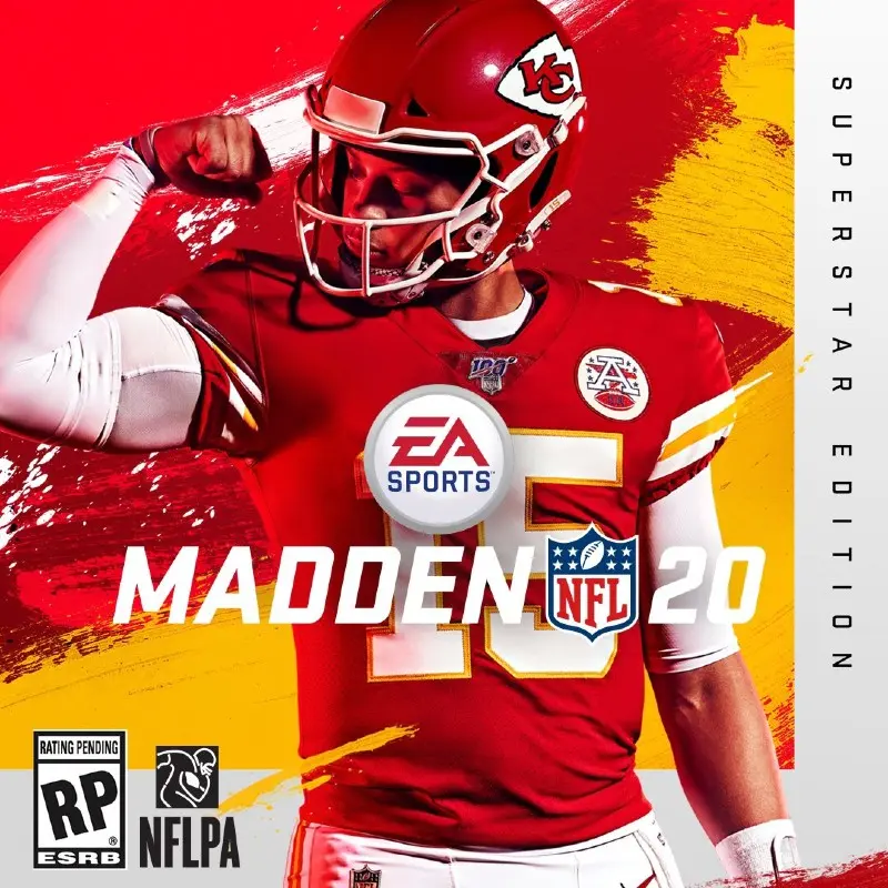 Patrick Mahomes en la portada del Madden 20 - Twitter @EAMaddenNFL