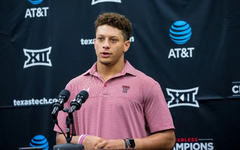 Patrick Mahomes con Texas Tech - Twitter @TexasTechFB