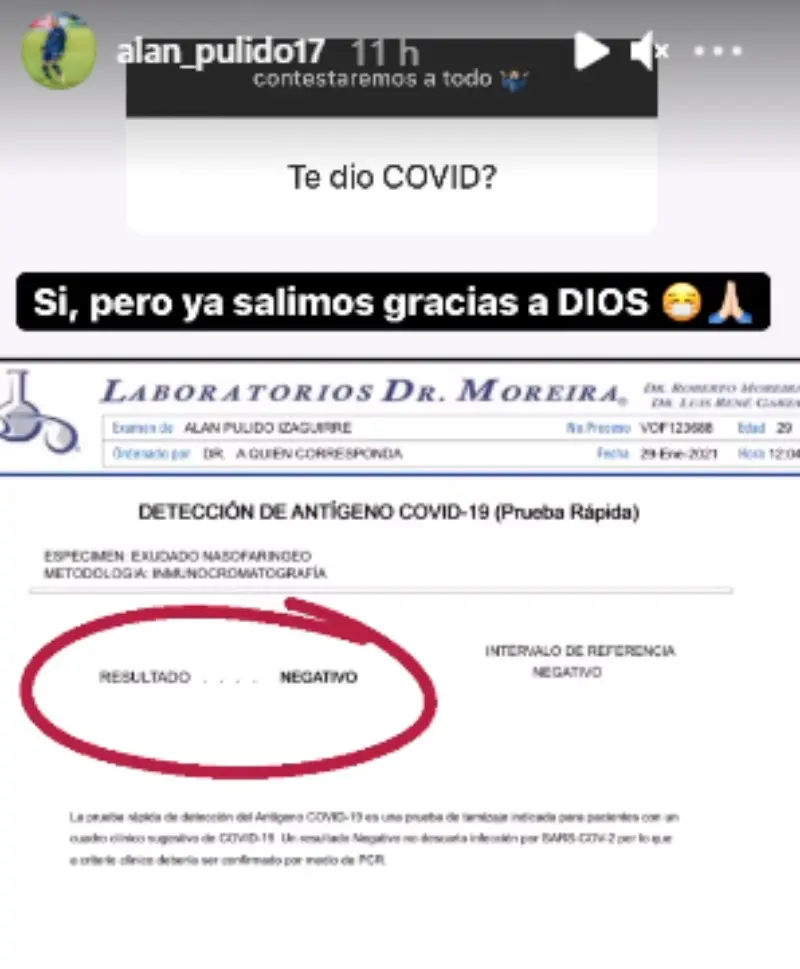 Dio negativo en la última prueba (@alan_pulido17)