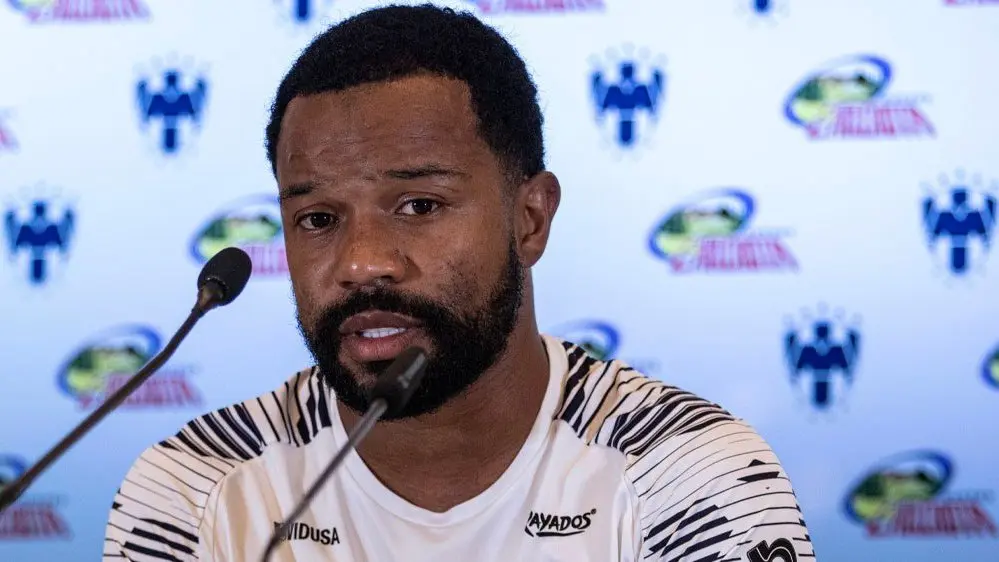 Dorlan Pabón en conferencia con Rayados