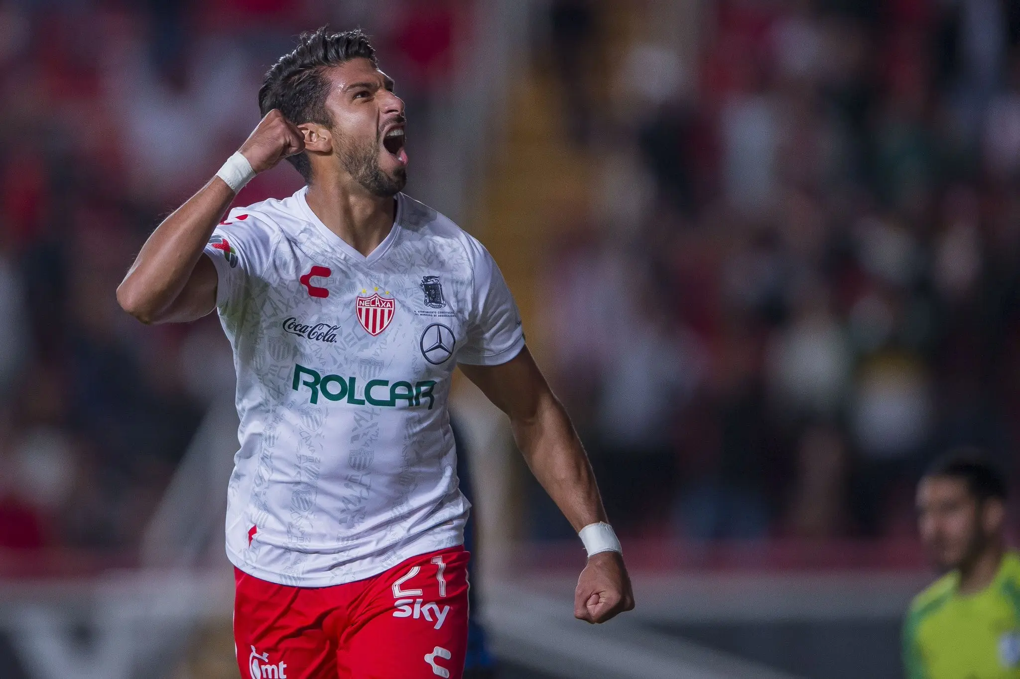 'Lalo' Herrera en un juego con Necaxa