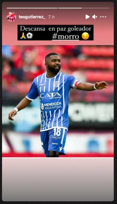 El colombiano se unió a las condolencias