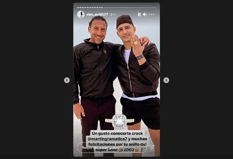 Alan Pulido con Martín Gramática - Instagram @alan_pulido17