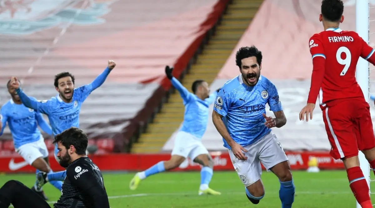 Gundogan celebra un gol ante el Liverpool - ARCHIVO REFEREE