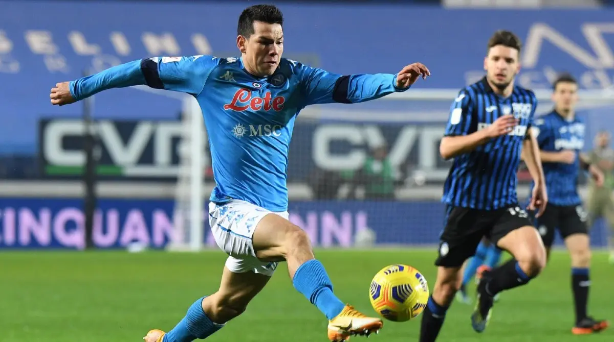 Chucky Lozano en el Napoli vs Atalanta - Twitter @sscnapoli