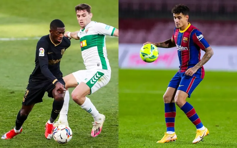 Dembele y Coutinho, jugadores del Barcelona - Twitter @FCBarcelona_es