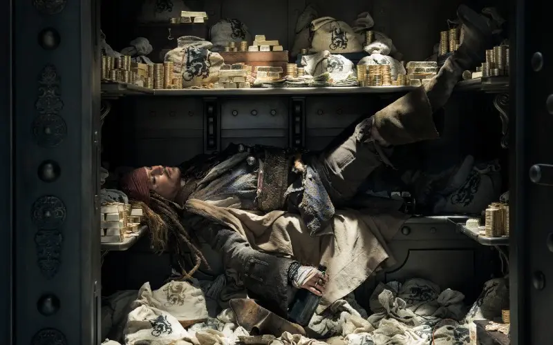 Jack Sparrow de los Piratas del Caribe - Twitter @DisenyPirates