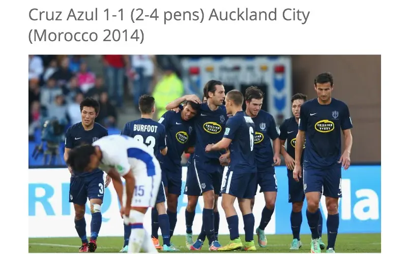 Cruz Azul vs Auckland City en el Mundial de Clubes 2014 - Captura de pantalla (FIFA.com)