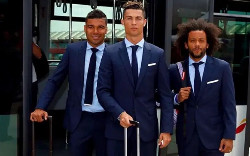 Cristiano Ronaldo con Marcelo y Casemiro Twitter @Cristiano