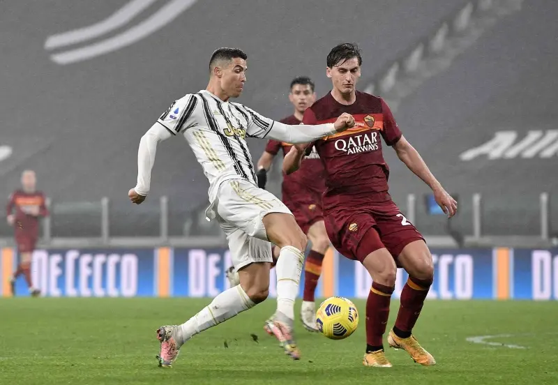 CR7 ante la Roma en un juego de la Serie A (FB: Juventus)