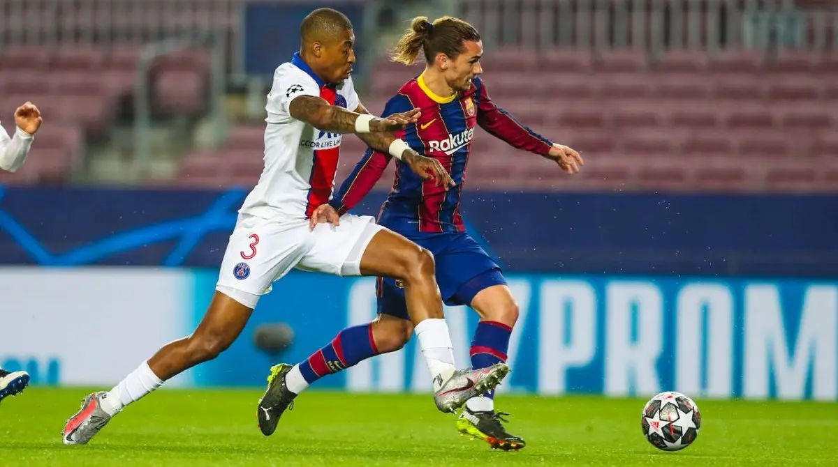 Antoine Griezmann en el partido del Barcelona vs PSG - Twitter @FCBarcelona_es