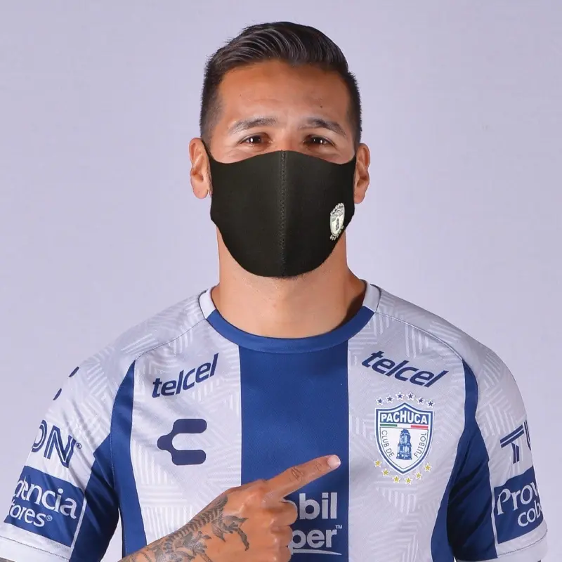 Sosa en una campaña sobre el uso del cubrebocas (FB: Club Pachuca Tuzos)