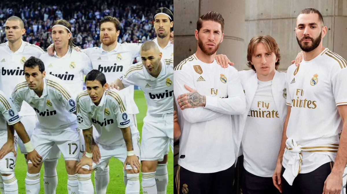 Jersey del Real Madrid en 2012 y 2019