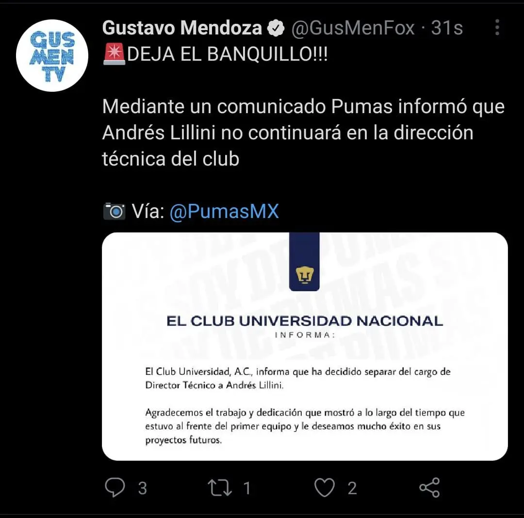 Twitter @GusMenFox
