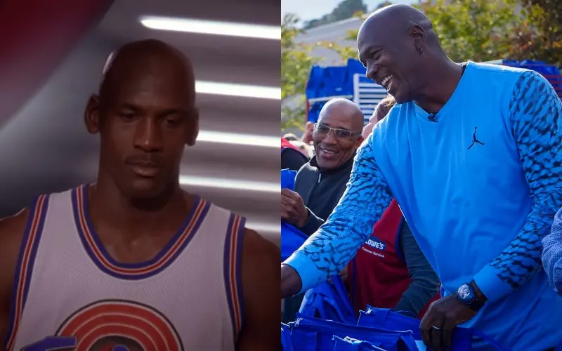 Michael Jordan en Space Jam - Especial (cortesía y Twitter @Hornets)