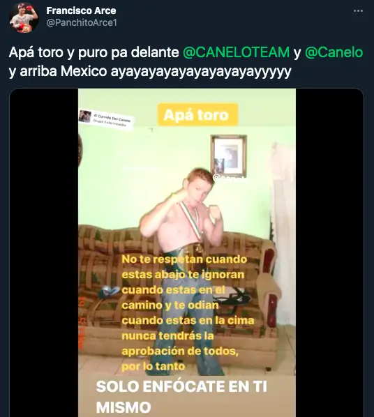 El exboxeador mexicano protegió a su 'colega' - Captura de Pantalla