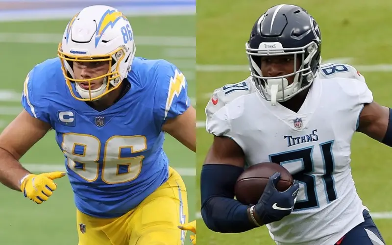 Hunter Henry (#86) y Jonnu Smith (#81), nuevas contrataciones de los New England Patriots - Twitter @AroundTheNFL
