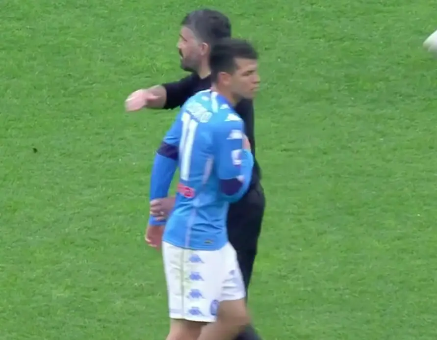 El adiós entre Lozano y Gattuso - Captura de Pantalla ESPN
