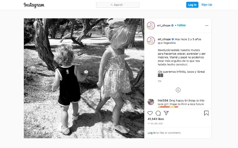 Mensaje de cumpleaños hijos de Antoine Griezmann - Instagram @eri_chope