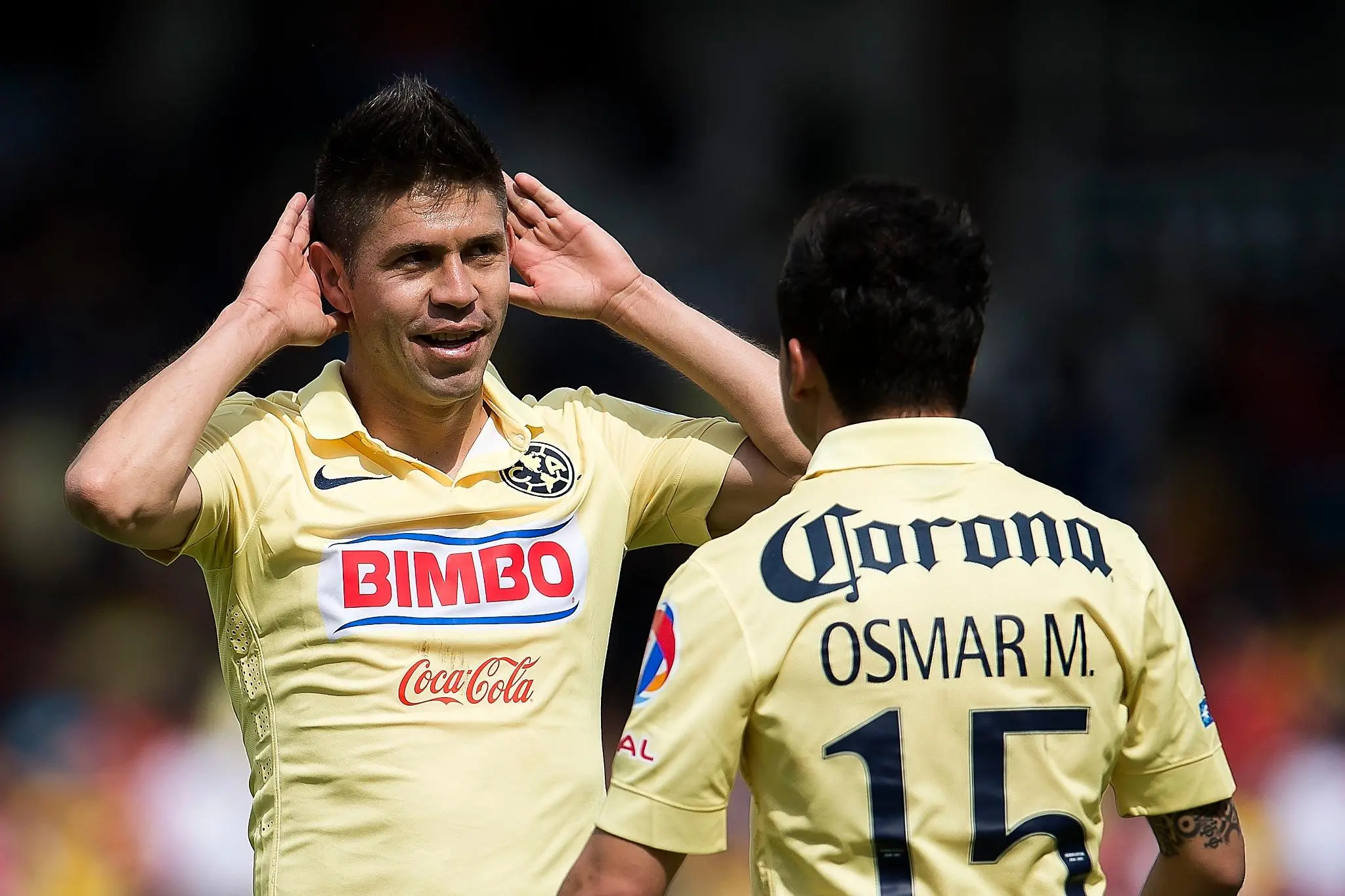 Celebración de Oribe Peralta (Twitter - @ClubAmerica)