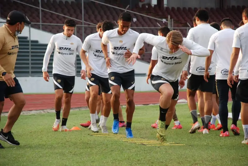 Pumas Tabasco, durante un entrenamiento. (Cortesía Pumas Tabasco)