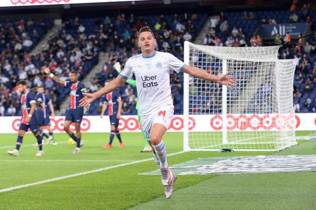 Florian Thauvin celebra gol ante el PSG - @flotov